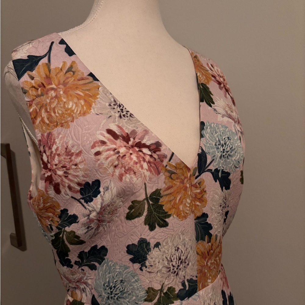 Sam Edelman Multicolor Floral Mini  Jacquard Dress - Picture 4 of 11